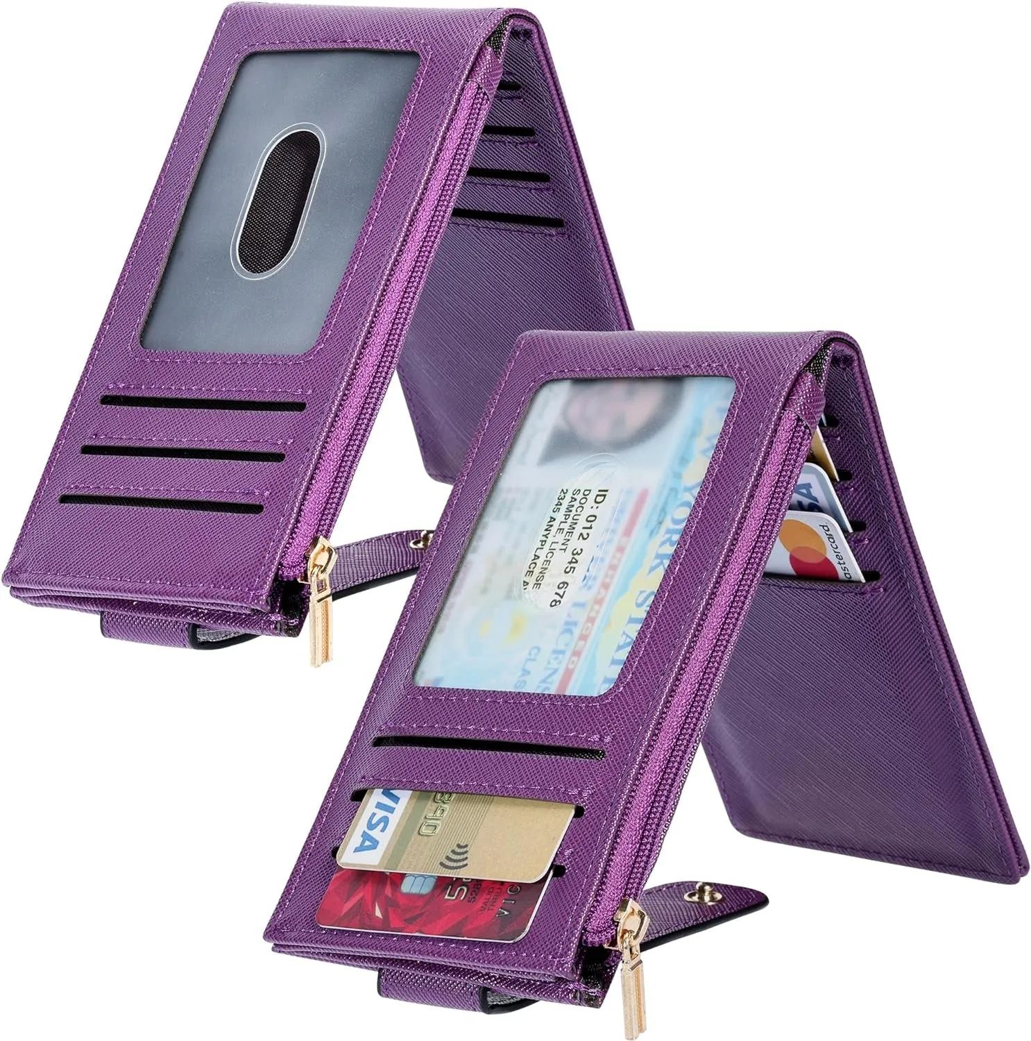 Women's RFID Card Holder Wallet Zipper Coin Pocket Purse