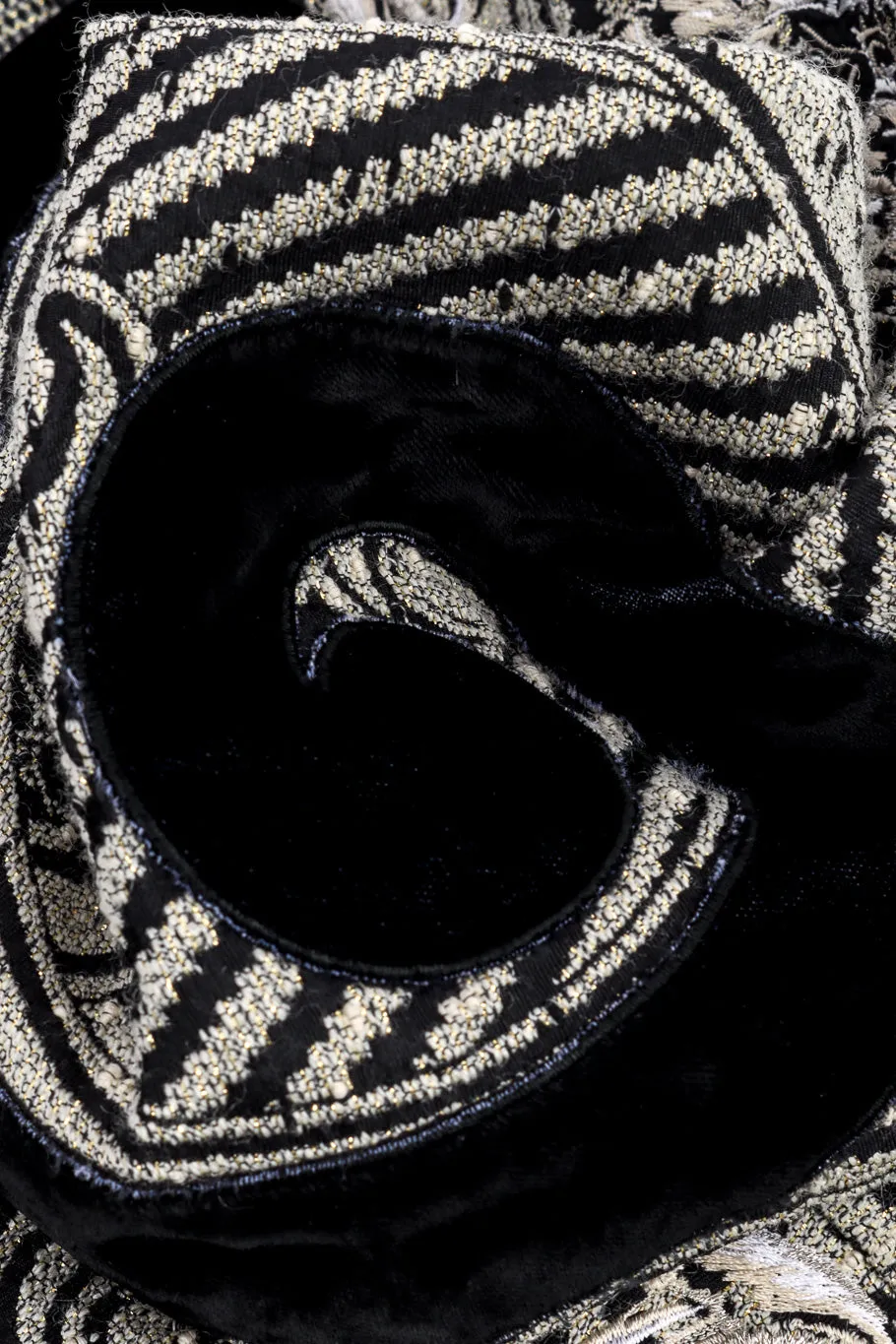 Woven Jacquard and Velvet Jacket