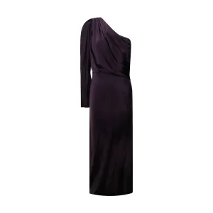 ZIMMERMANN Women Dark Purple Dress Fabric One-Shoulder Long Bodycon Wrap Size 2