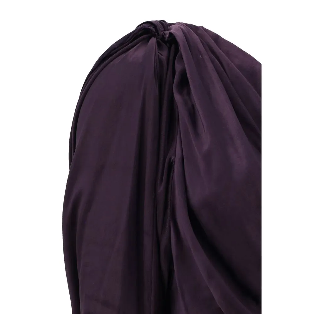 ZIMMERMANN Women Dark Purple Dress Fabric One-Shoulder Long Bodycon Wrap Size 2